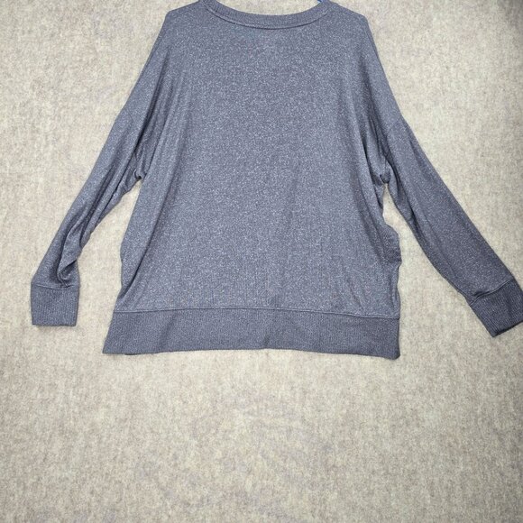 Time And Tru Women’s Gray Knit Top XL Pullover Lightweight Crewneck Rayon Blend - Picture 2 of 7